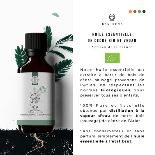 Huile Essentielle de Bois de Cèdre de l'Atlas Bio