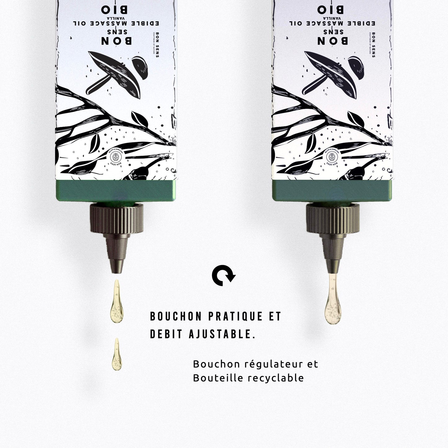 Huile de Massage Comestible Bio - Goût Fraise