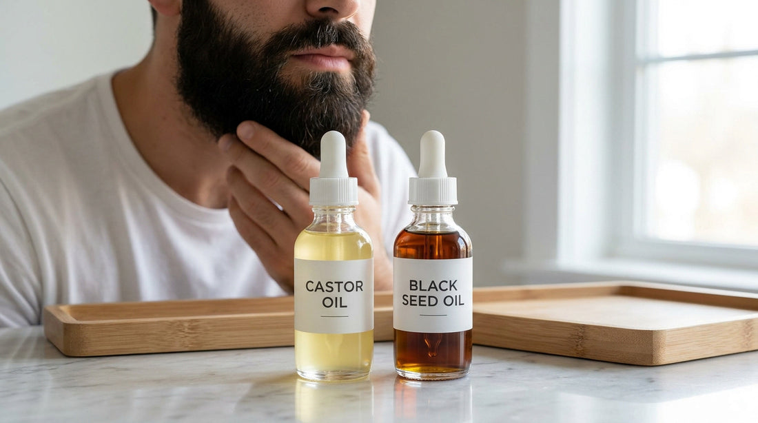 Huile de ricin vs huile de nigelle pour la pousse de la barbe