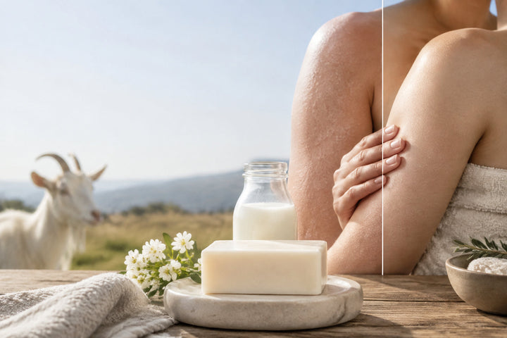 Savon au lait de chèvre : résultats avant après sur la peau