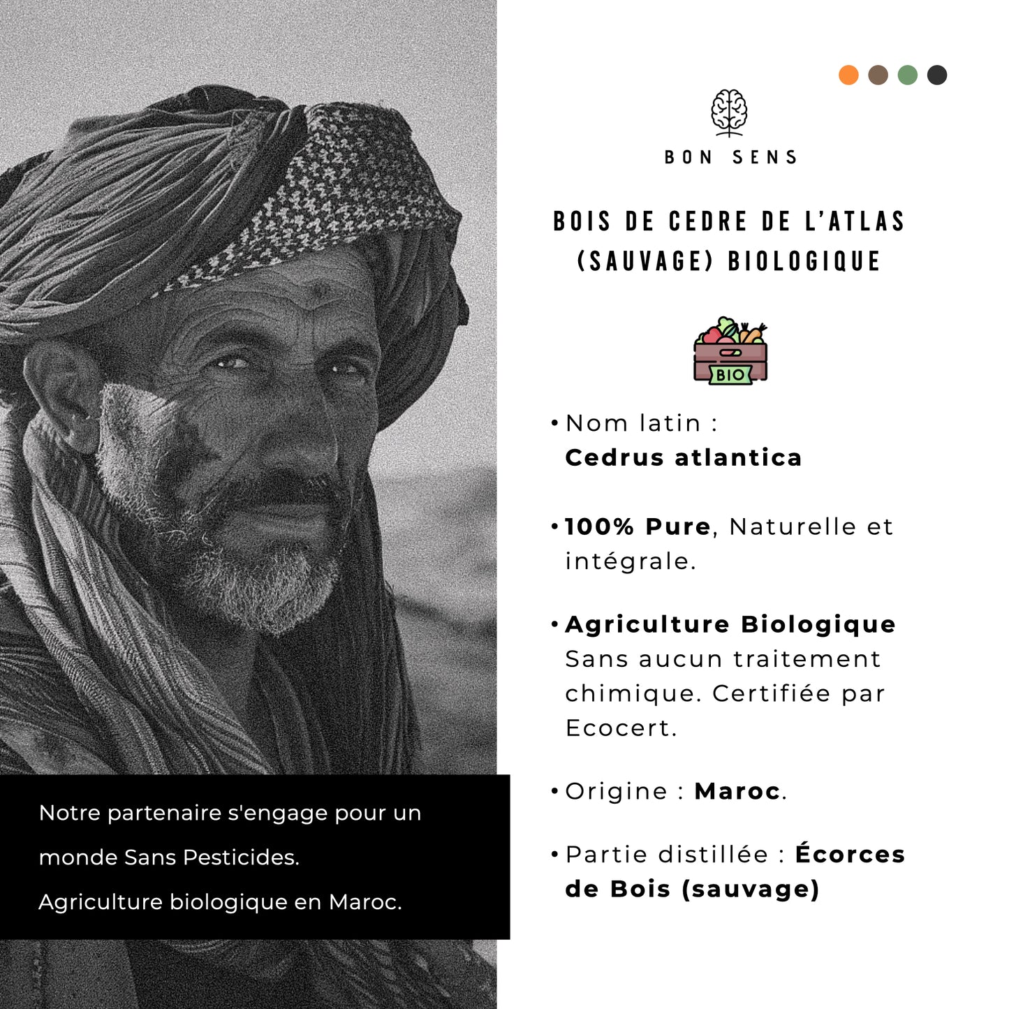 Huile Essentielle de Bois de Cèdre de l'Atlas Bio