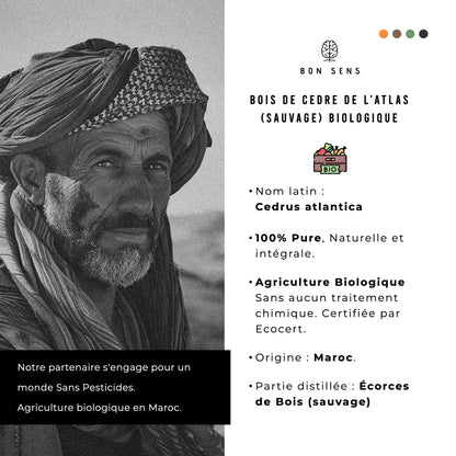 Huile Essentielle de Bois de Cèdre de l'Atlas Bio