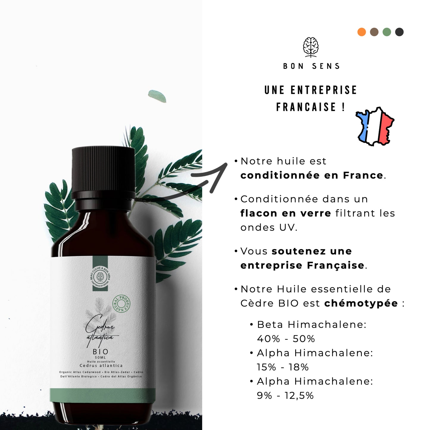 Huile Essentielle de Bois de Cèdre de l'Atlas Bio