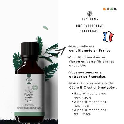 Huile Essentielle de Bois de Cèdre de l'Atlas Bio